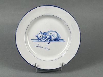 Emile GALLE (Lorraine), période Saint-Clément. Assiette rond… - Photo 1