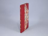 the book is red and has a gold design on it