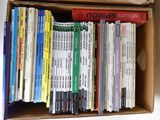 a box full of books that are sitting on a table