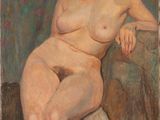 l'image d'un tableau représentant une femme nue assise sur une chaise