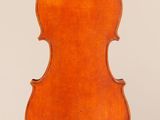 an old violin with a wooden back and a long neck