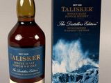 the taliskr scotch whisky bottle next to a box