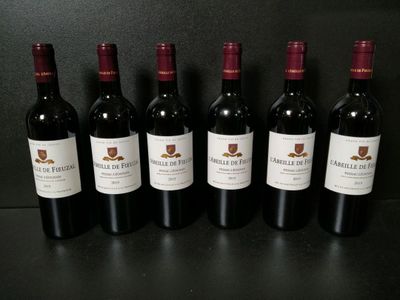 6 bouteilles de vin rouge L'Abeille De Fieuzal Pessac-Leogna… - Photo 1