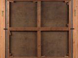 an image of a wooden window with four panes of glass