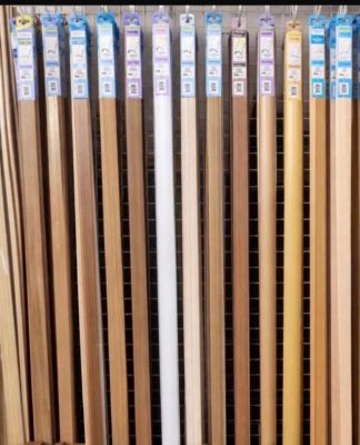 a lot of different types of wood in the store