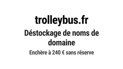 Nom de domaine trolleybus.fr. Catégorie: Automobile.