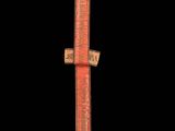 an image of a cross made out of red and gold paper