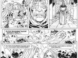 une page d'une bande dessinée sur laquelle on voit, en arrière-plan, un homme et une femme