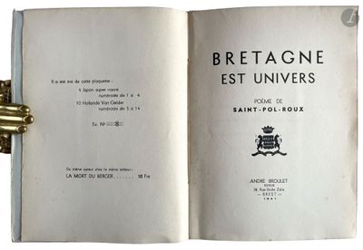SAINT-POL-ROUX. Bretagne est univers.
