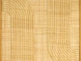 a close up of a picture of a bamboo mat with a wooden frame