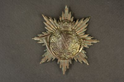 an image of a gold medal with a star on it