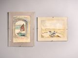 deux tableaux accrochés au mur l'un à côté de l'autre