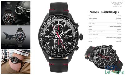 Montre Aviator F-Series Black Eagle AVAW9485 pour homme, neu…