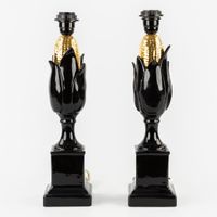 Paire de lampes de table décoratives italiennes en forme d'é… (photo 3)