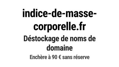 Nom de domaine indice-de-masse-corporelle.