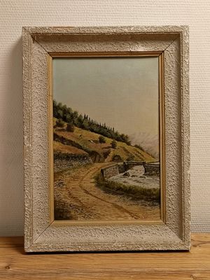 une photo d'une photo d'un tableau sur le mur