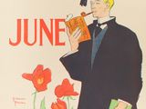 an image of a poster for harper ' s june, featuring a man in a graduation gown