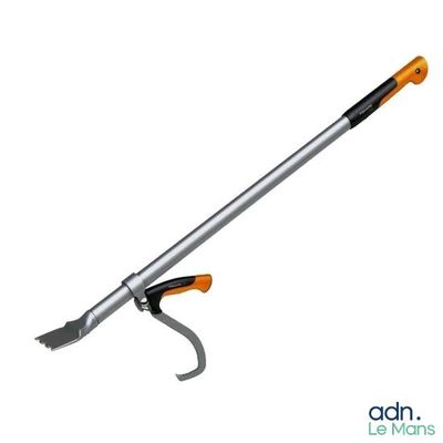 a close up of a garden tool on a white background