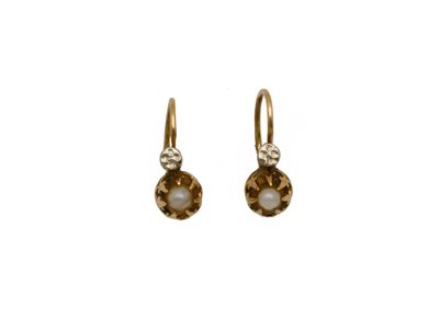 Bague 'Toi/Moi' En Or 18K Avec Diamant Et Saphir - Taille 53/54 - Occasion En Parfait état - Prix : 160 Euros