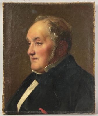 portrait of a man in a black coat and white shirt