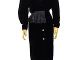 an image of a mannequin dressed in a black dress and jacket