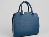 louis vuitton blue epi leather handbag