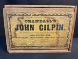 a close up of a wooden box with a label on it