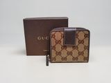 guccissi wallet in brown and brown