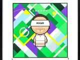 une photo encadrée représentant un personnage de dessin animé avec un bandage sur la tête