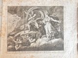 an old book with a picture of a woman and a man on it