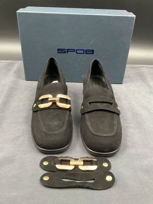 SPO8, taille 36, modèle Lavinia, mocassins en nubuck noir av…