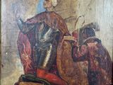 une image représentant un tableau d'un homme en armure, muni d'une épée et d'un bouclier