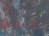 an image of a close up of a painting of a person on a skateboard