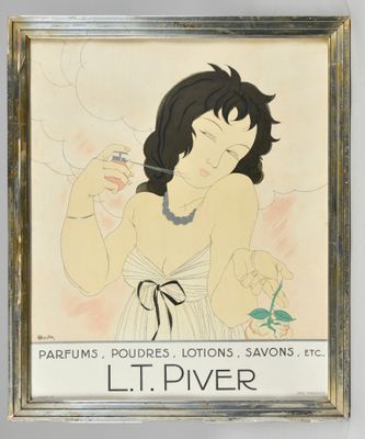 Lithographie Publicitaire L.T. Piver par Charles Martin