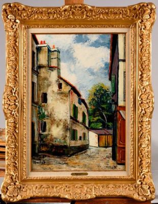 Elisee Maclet - Ruelle Peinture à l'huile sur panneau, signé…