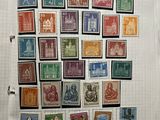 a lot of different stamps on a piece of paper