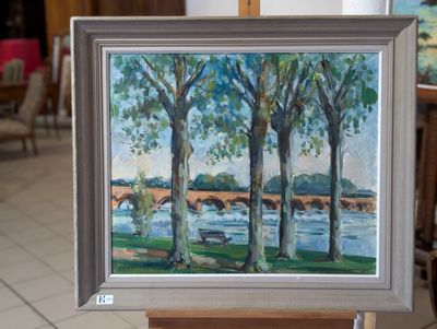 Jean Louis Verrier (né en 1945) - Huile sur panneau "Nevers …