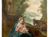 an image of a painting of a woman holding a baby