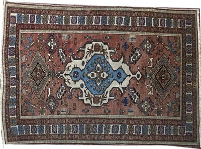 ARDEBIL-IRAN, Tapis en laine, noué à la main, à décor d’un l…