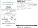 a green and white id card with a barcode on it