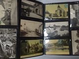 a black and white photo of a book with pictures on it