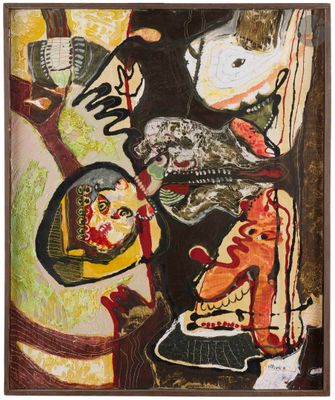 une image représentant un tableau d'une femme portant un chapeau et d'autres objets