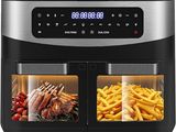 une photo d'une friteuse à air chaud électrique contenant des frites