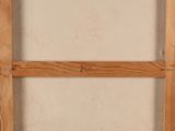 an oil painting of a wooden frame with a white background