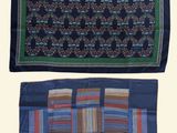 two pieces of cloth with different patterns on them
