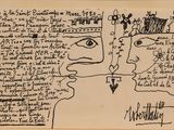 an image of a drawing of a man ' s face and a drawing of a woman ' s face