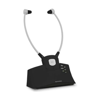 a close up of a black and white device on a white background