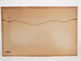 an old picture of a piece of wood with a wire on it