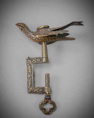 a bird that is sitting on top of a key