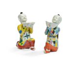 paire de figurines chinoises représentant un homme et une femme
